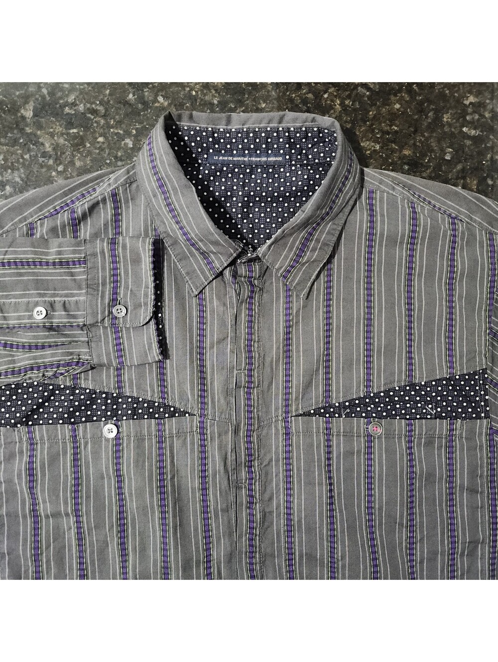Vintage Y2K Marithe Francois Girbaud Button Up Shirt Punk Rave Grunge Rock Rap